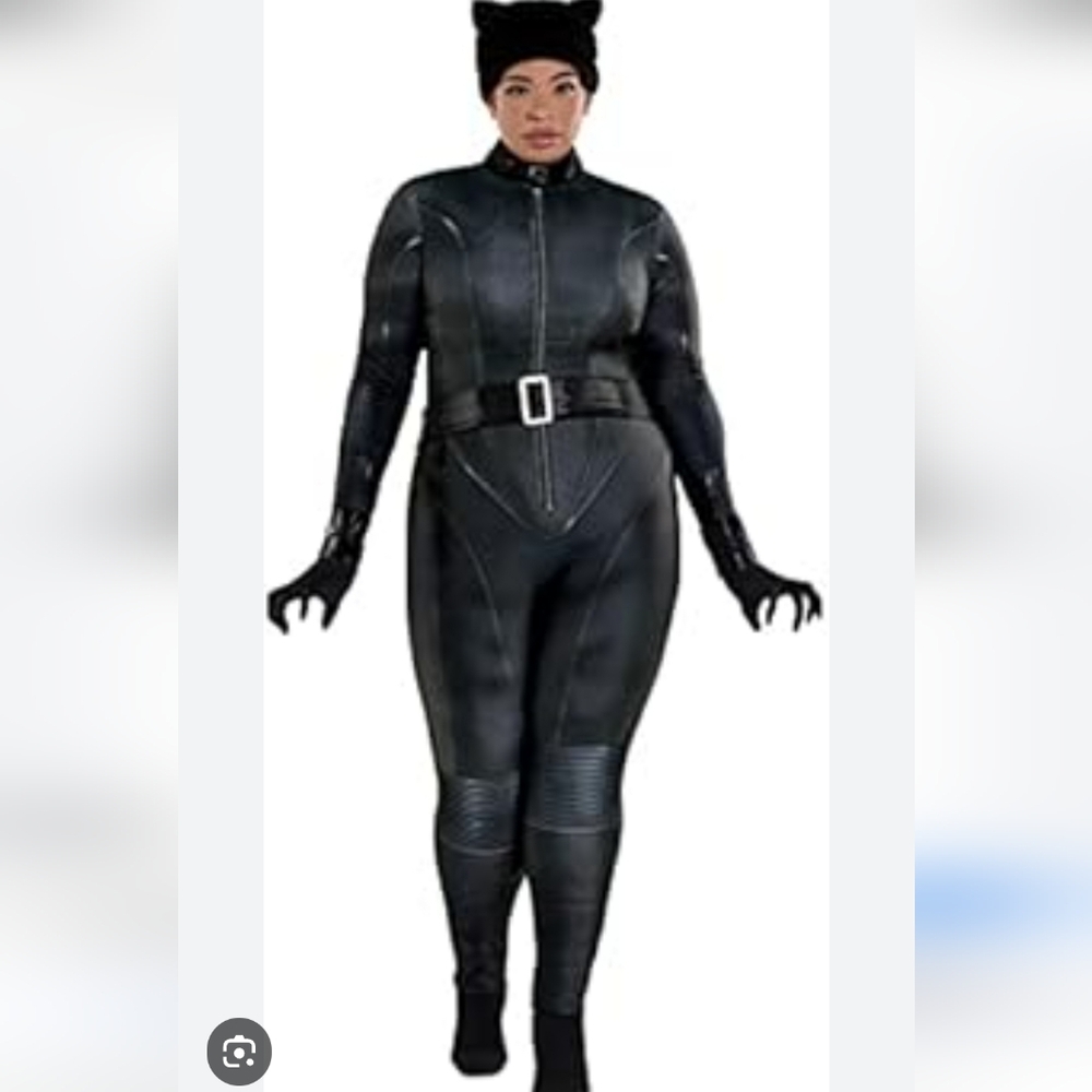 DC Comics Women's Black Cat Suit Jumpsuit Costume - Black